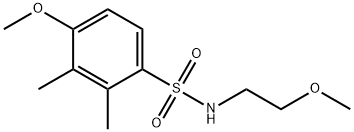 4-methoxy-N-(2-methoxyethyl)-2,3-dimethylbenzenesulfonamide 化学構造式