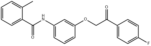 N-{3-[2-(4-fluorophenyl)-2-oxoethoxy]phenyl}-2-methylbenzamide 化学構造式