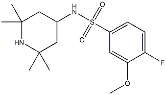 4-fluoro-3-methoxy-N-(2,2,6,6-tetramethyl-4-piperidinyl)benzenesulfonamide 结构式