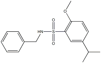 N-benzyl-5-isopropyl-2-methoxybenzenesulfonamide 化学構造式