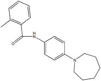 N-[4-(1-azepanyl)phenyl]-2-methylbenzamide 结构式