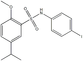 N-(4-iodophenyl)-5-isopropyl-2-methoxybenzenesulfonamide Structure