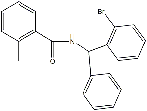 N-[(2-bromophenyl)(phenyl)methyl]-2-methylbenzamide Structure