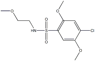 4-chloro-2,5-dimethoxy-N-(2-methoxyethyl)benzenesulfonamide Structure