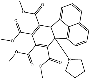 tetramethyl 6b-(1-pyrrolidinyl)-6b,10a-dihydro-7,8,9,10-fluoranthenetetracarboxylate,70109-18-1,结构式