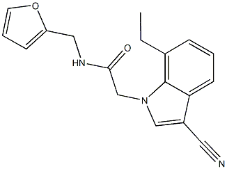 2-(3-cyano-7-ethyl-1H-indol-1-yl)-N-(2-furylmethyl)acetamide|