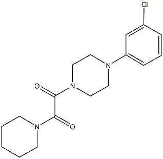 1-(3-chlorophenyl)-4-[oxo(1-piperidinyl)acetyl]piperazine 化学構造式