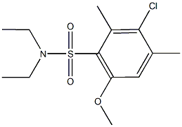 3-chloro-N,N-diethyl-6-methoxy-2,4-dimethylbenzenesulfonamide 结构式