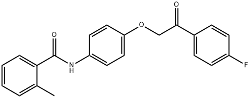 N-{4-[2-(4-fluorophenyl)-2-oxoethoxy]phenyl}-2-methylbenzamide Structure