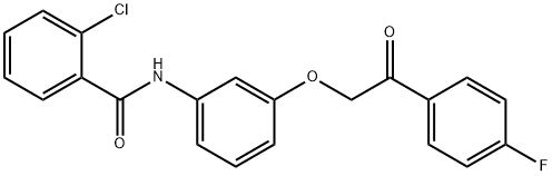 2-chloro-N-{3-[2-(4-fluorophenyl)-2-oxoethoxy]phenyl}benzamide 结构式