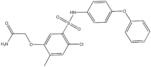 2-{4-chloro-2-methyl-5-[(4-phenoxyanilino)sulfonyl]phenoxy}acetamide Structure