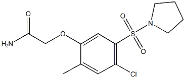 2-[4-chloro-2-methyl-5-(1-pyrrolidinylsulfonyl)phenoxy]acetamide,701221-38-7,结构式