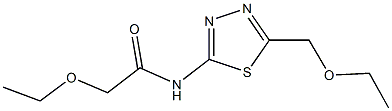 2-ethoxy-N-[5-(ethoxymethyl)-1,3,4-thiadiazol-2-yl]acetamide 结构式