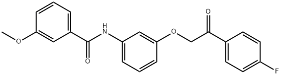 N-{3-[2-(4-fluorophenyl)-2-oxoethoxy]phenyl}-3-methoxybenzamide Structure