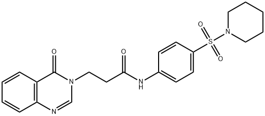 701225-07-2 3-(4-oxo-3(4H)-quinazolinyl)-N-[4-(1-piperidinylsulfonyl)phenyl]propanamide