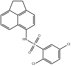 2,5-dichloro-N-(1,2-dihydro-5-acenaphthylenyl)benzenesulfonamide 化学構造式