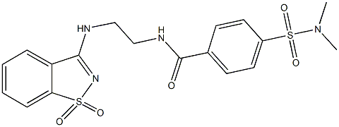 4-[(dimethylamino)sulfonyl]-N-{2-[(1,1-dioxido-1,2-benzisothiazol-3-yl)amino]ethyl}benzamide|