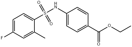 ethyl 4-{[(4-fluoro-2-methylphenyl)sulfonyl]amino}benzoate,701226-65-5,结构式