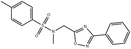 N,4-dimethyl-N-[(3-phenyl-1,2,4-oxadiazol-5-yl)methyl]benzenesulfonamide,701227-01-2,结构式