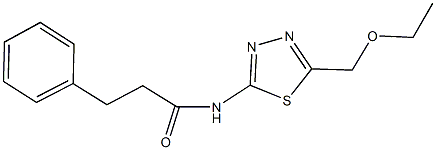 N-[5-(ethoxymethyl)-1,3,4-thiadiazol-2-yl]-3-phenylpropanamide Struktur