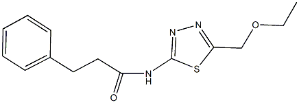 N-[5-(ethoxymethyl)-1,3,4-thiadiazol-2-yl]-3-phenylpropanamide Structure