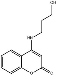 4-[(3-hydroxypropyl)amino]-2H-chromen-2-one 化学構造式