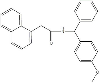 N-[(4-methoxyphenyl)(phenyl)methyl]-2-(1-naphthyl)acetamide|