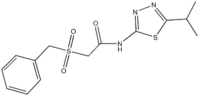 2-(benzylsulfonyl)-N-(5-isopropyl-1,3,4-thiadiazol-2-yl)acetamide|