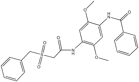 N-(4-{[(benzylsulfonyl)acetyl]amino}-2,5-dimethoxyphenyl)benzamide Structure