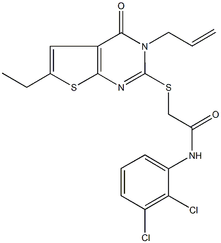 2-[(3-allyl-6-ethyl-4-oxo-3,4-dihydrothieno[2,3-d]pyrimidin-2-yl)thio]-N-(2,3-dichlorophenyl)acetamide|
