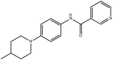 N-[4-(4-methyl-1-piperidinyl)phenyl]nicotinamide Struktur