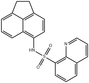 N-(1,2-dihydro-5-acenaphthylenyl)-8-quinolinesulfonamide 化学構造式