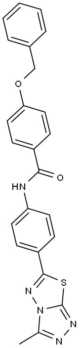 4-(benzyloxy)-N-[4-(3-methyl[1,2,4]triazolo[3,4-b][1,3,4]thiadiazol-6-yl)phenyl]benzamide Structure