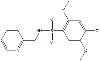 4-chloro-2,5-dimethoxy-N-(2-pyridinylmethyl)benzenesulfonamide,701274-68-2,结构式