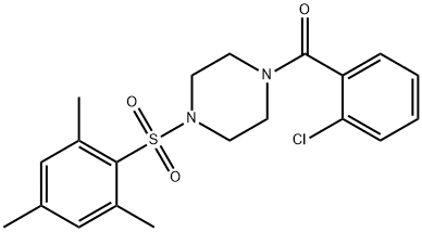 1-(2-chlorobenzoyl)-4-(mesitylsulfonyl)piperazine 结构式