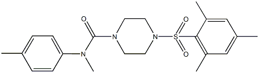 4-(mesitylsulfonyl)-N-methyl-N-(4-methylphenyl)-1-piperazinecarboxamide,701925-51-1,结构式