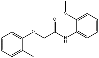 2-(2-methylphenoxy)-N-[2-(methylsulfanyl)phenyl]acetamide,701926-71-8,结构式