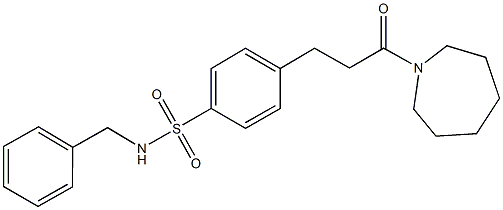4-[3-(1-azepanyl)-3-oxopropyl]-N-benzylbenzenesulfonamide|