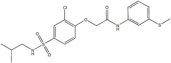 2-{2-chloro-4-[(isobutylamino)sulfonyl]phenoxy}-N-[3-(methylsulfanyl)phenyl]acetamide,701928-00-9,结构式