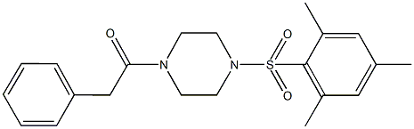 1-(mesitylsulfonyl)-4-(phenylacetyl)piperazine Structure