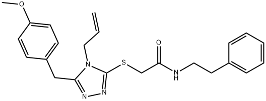 2-{[4-allyl-5-(4-methoxybenzyl)-4H-1,2,4-triazol-3-yl]sulfanyl}-N-(2-phenylethyl)acetamide|