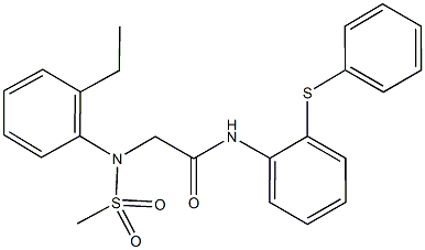 701938-27-4 2-[2-ethyl(methylsulfonyl)anilino]-N-[2-(phenylsulfanyl)phenyl]acetamide
