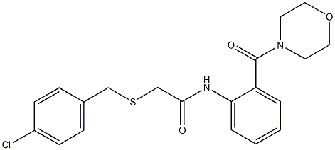 701939-69-7 2-[(4-chlorobenzyl)sulfanyl]-N-[2-(4-morpholinylcarbonyl)phenyl]acetamide