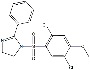 2,5-dichloro-4-[(2-phenyl-4,5-dihydro-1H-imidazol-1-yl)sulfonyl]phenyl methyl ether Struktur