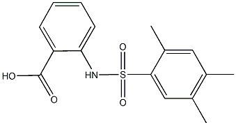 2-{[(2,4,5-trimethylphenyl)sulfonyl]amino}benzoic acid Structure