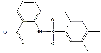 2-{[(2,4,5-trimethylphenyl)sulfonyl]amino}benzoic acid 结构式