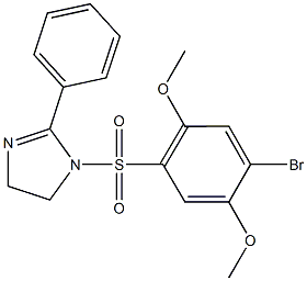 1-[(4-bromo-2,5-dimethoxyphenyl)sulfonyl]-2-phenyl-4,5-dihydro-1H-imidazole Structure