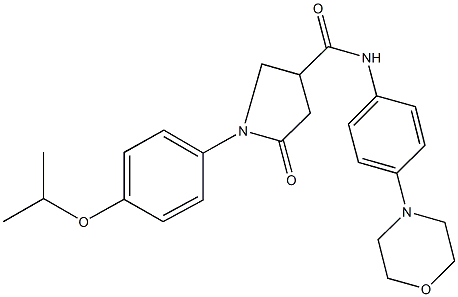 1-(4-isopropoxyphenyl)-N-[4-(4-morpholinyl)phenyl]-5-oxo-3-pyrrolidinecarboxamide,701952-73-0,结构式