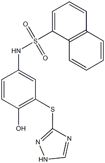 N-[4-hydroxy-3-(1H-1,2,4-triazol-3-ylsulfanyl)phenyl]-1-naphthalenesulfonamide Structure