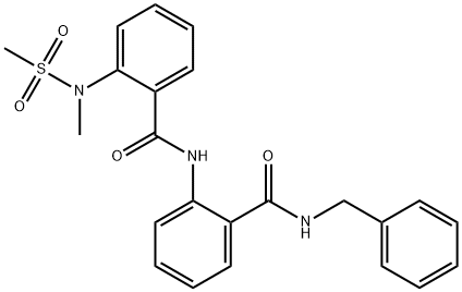 N-{2-[(benzylamino)carbonyl]phenyl}-2-[methyl(methylsulfonyl)amino]benzamide,701968-84-5,结构式